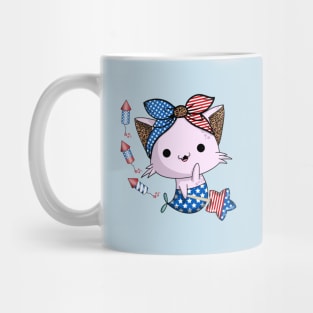 4th of July cat Mug